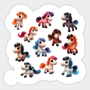 Cute Ponies Sticker